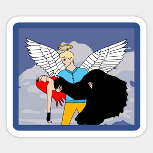 Fight Angel Devil Good Against Evil Sticker